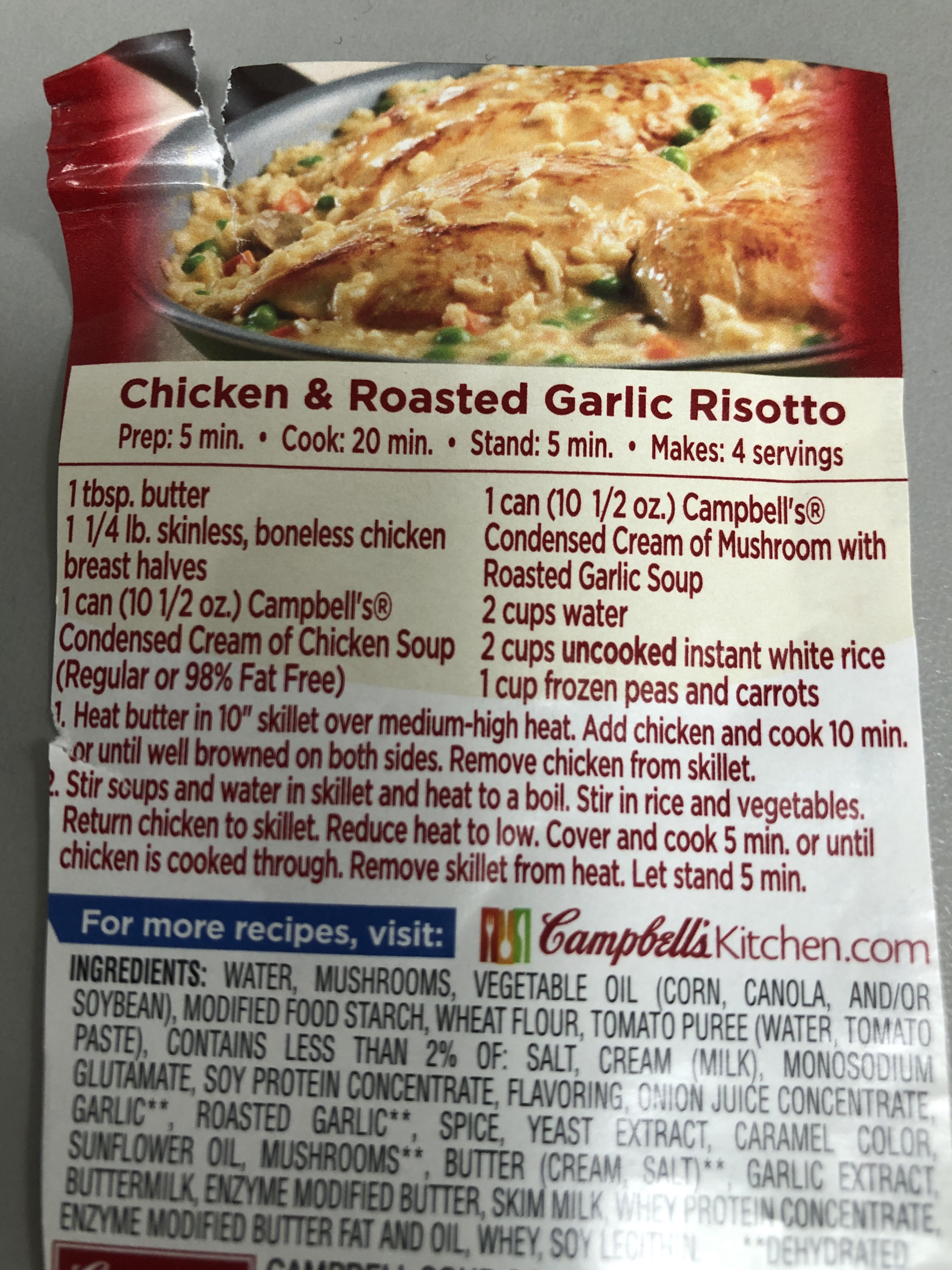 Chicken & Roadted Garlic Risotto 