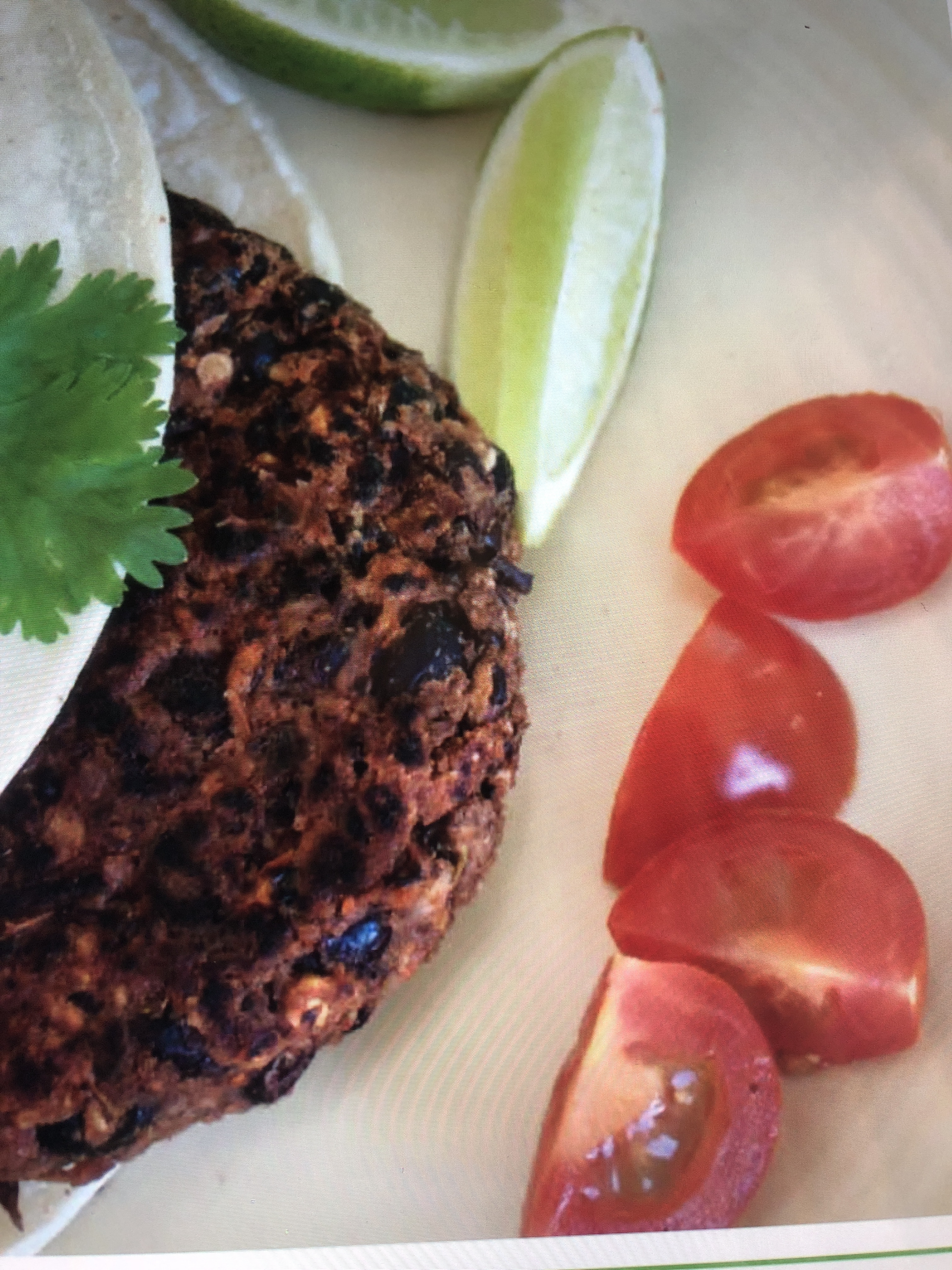 Quick black bean burger