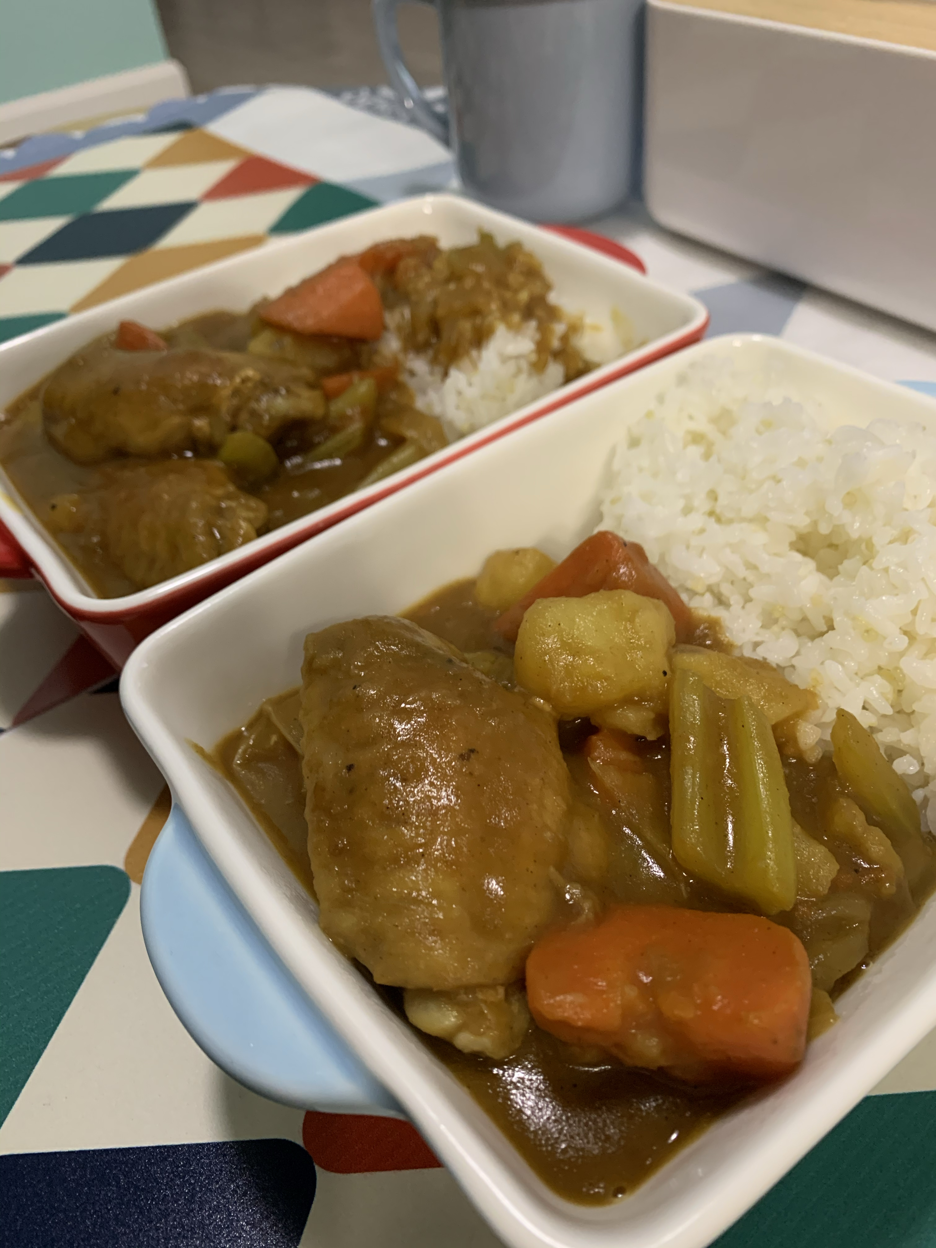Japanese curry and chicken wings