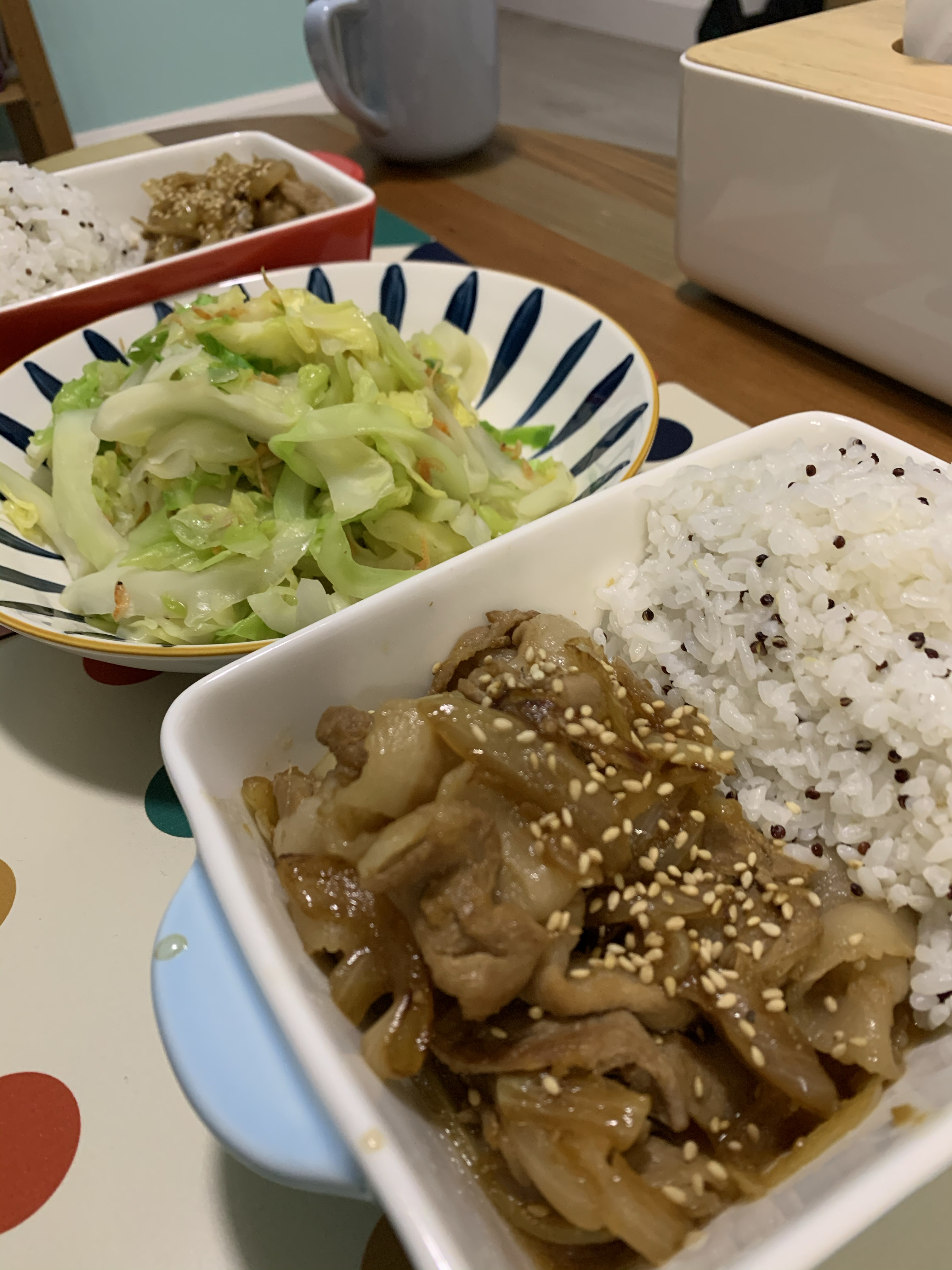 Japanese ginger pork rice