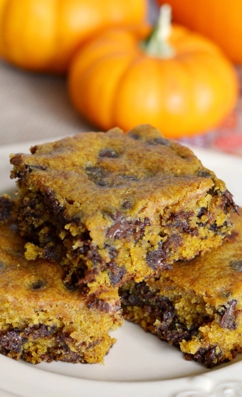 Pumpkin Chocolate Chip Bars