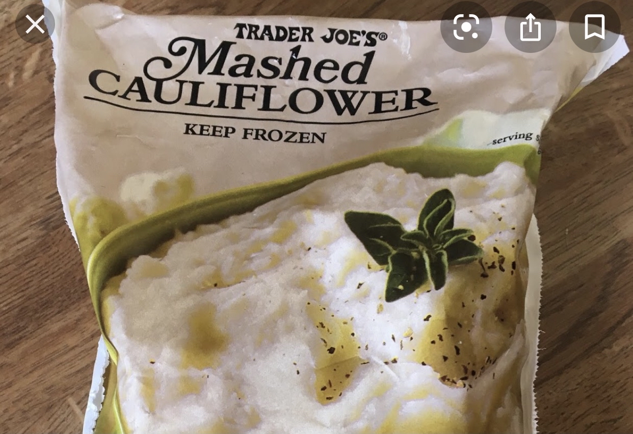 Mashed spinach artichoke Cauliflower (A orB?)