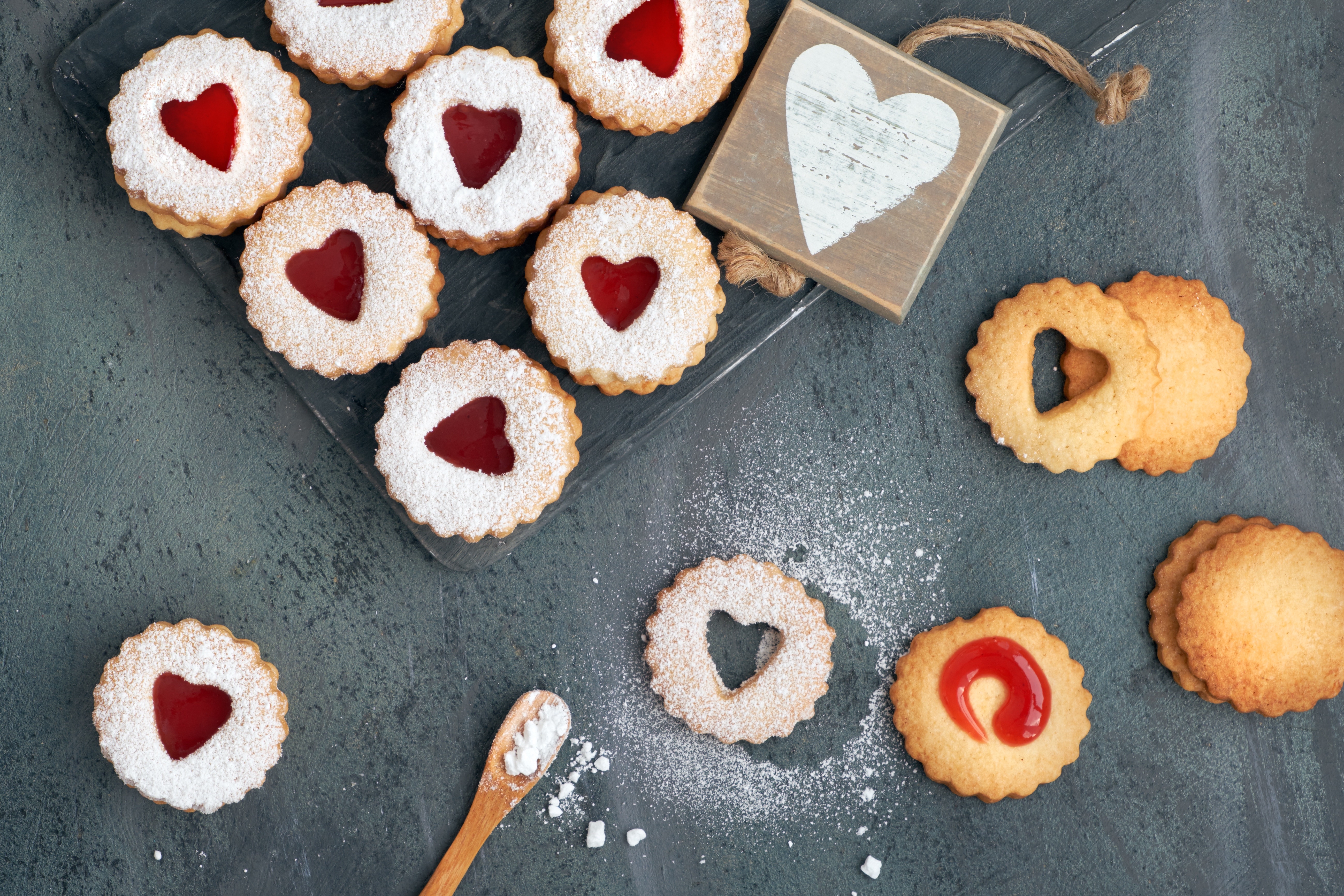 Lemon Linzer Raspberry Cookies