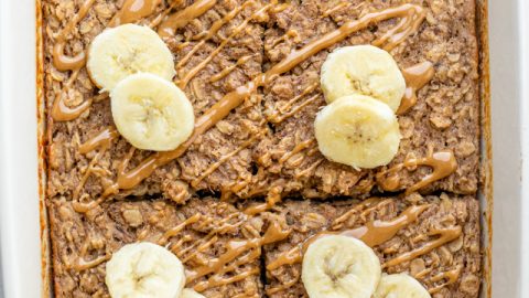 Peanut Butter Banana Baked Oatmeal