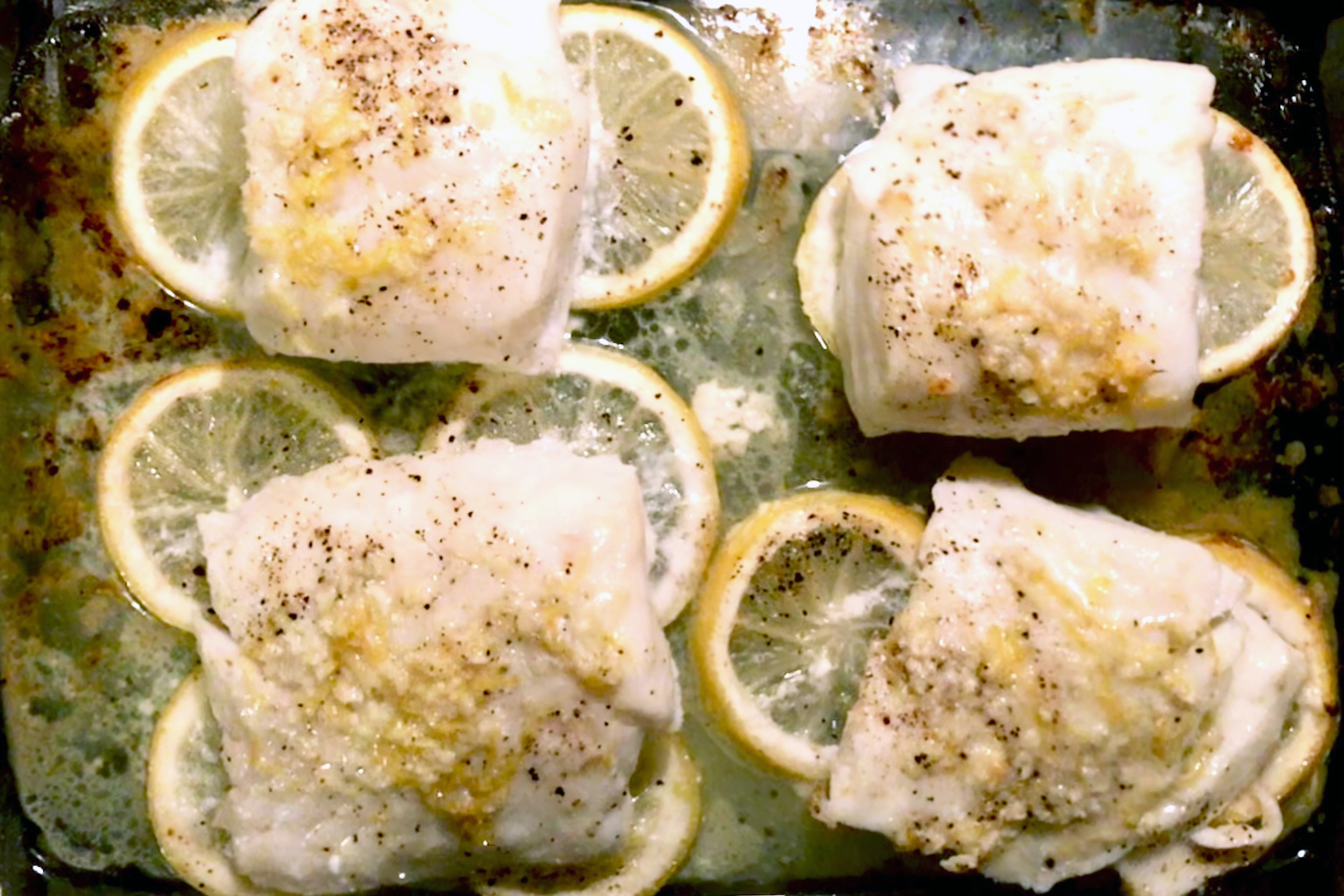 Lemon Garlic Butter Baked Fish