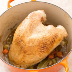 Turkey Breast en Cocotte with Pan Gravy