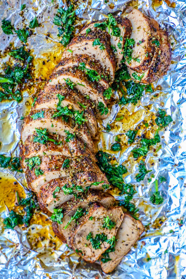 The Best Baked Garlic Pork Tenderloin