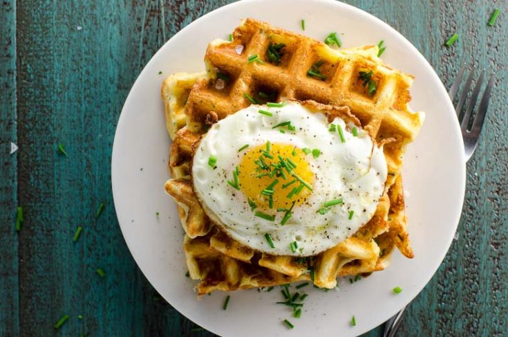Savory Waffles with Cheddar and Chives