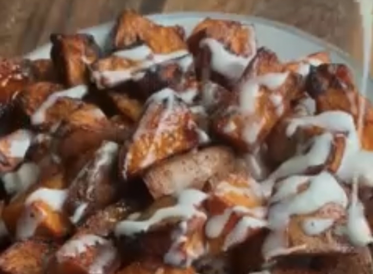 Cinnamon Roll Sweet Potatoes