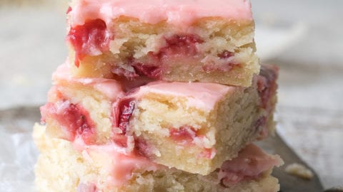 Strawberry Lemon Blondies
