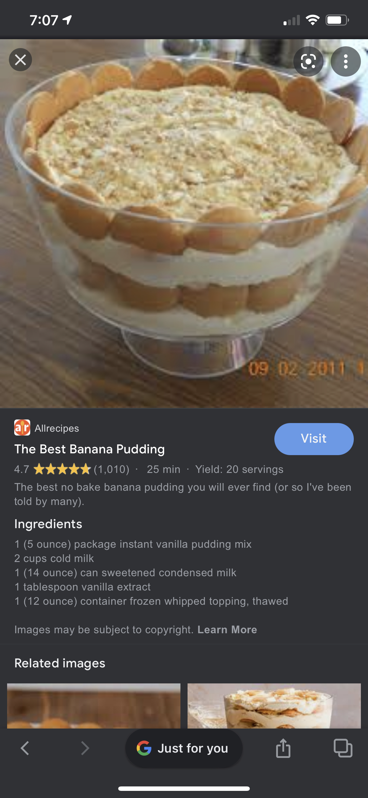 Banana pudding