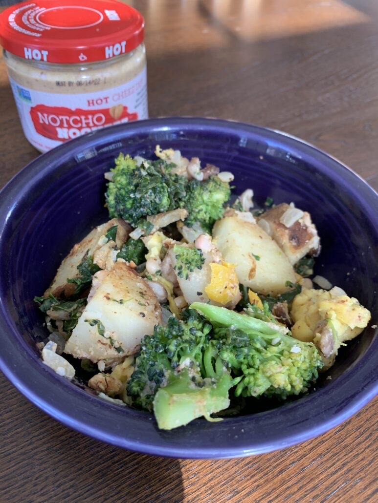 Spuds Veggie Scramble with Notcho Nocheez