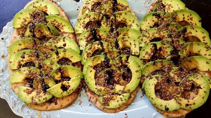 Smoked Balsamic Avacado Flat Bread