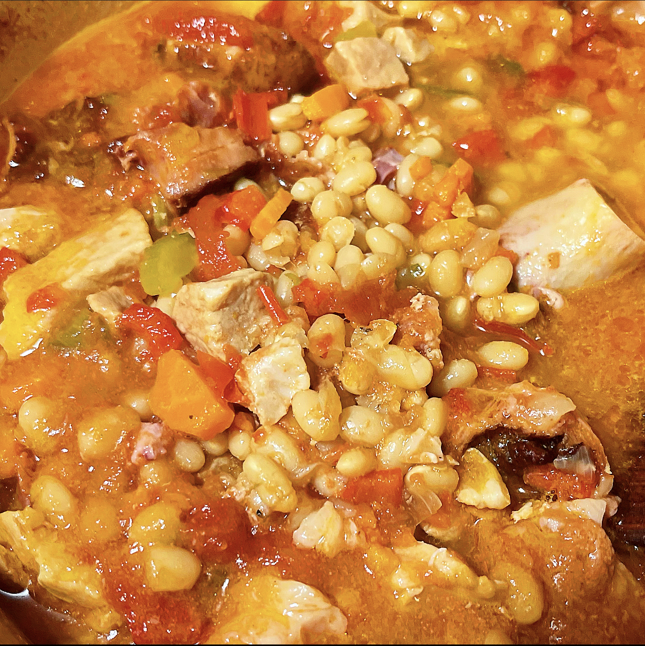 Smokey Pork and Navy Bean Soup