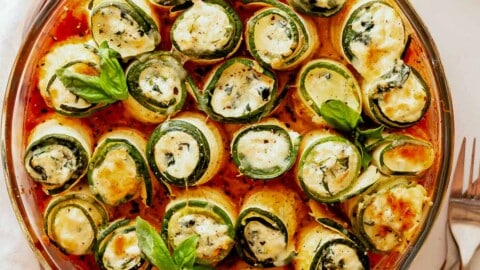 Zucchini Lasagna Roll Ups (slimmed down)