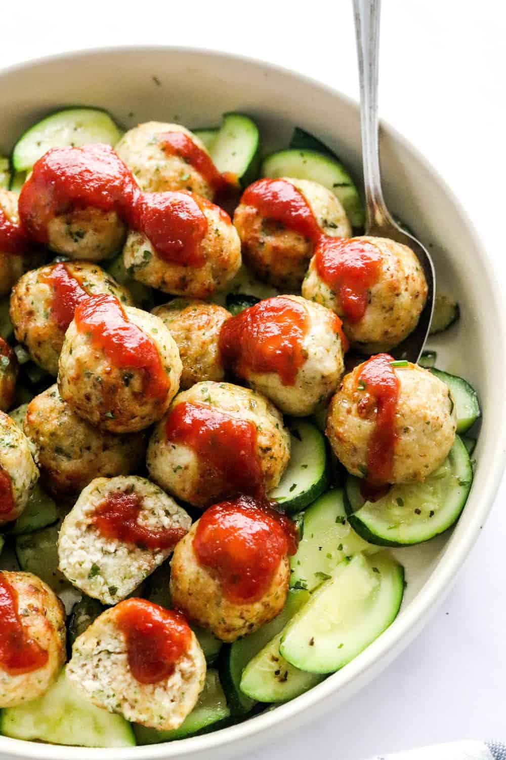 10 Minute Air Fryer Ground Chicken Meatballs