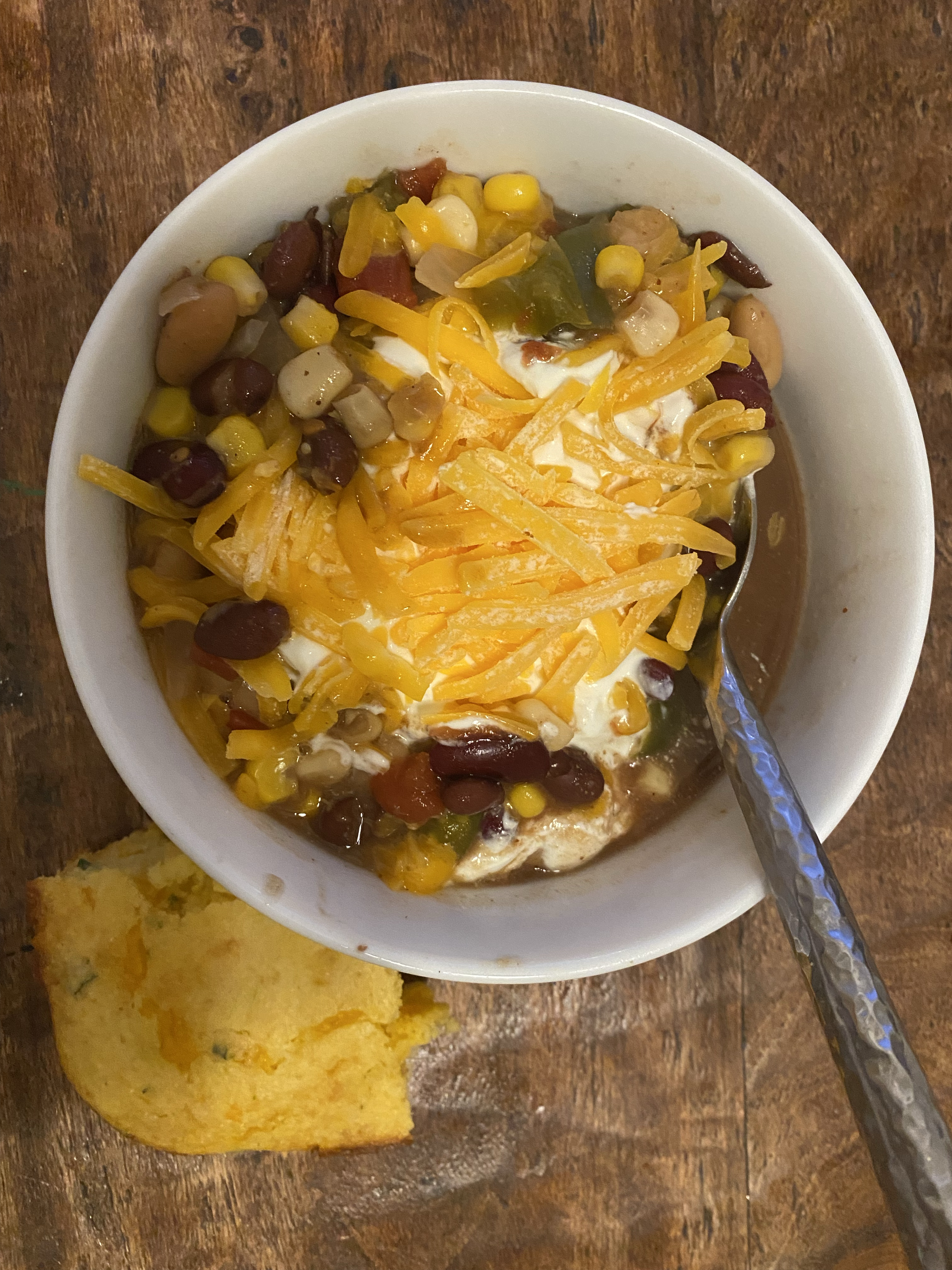 Crockpot veggie chili 