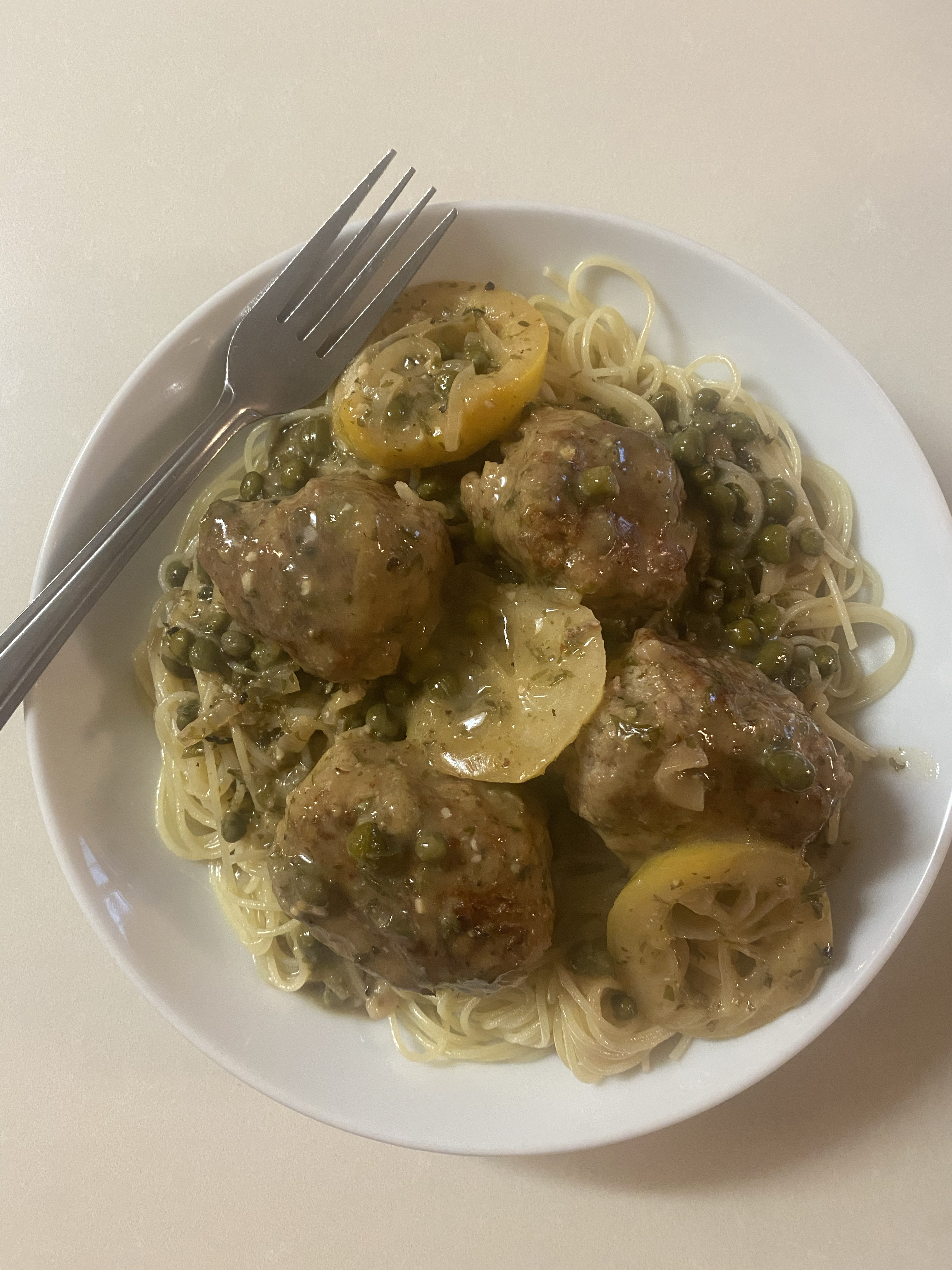 Turkey Picatta meatballs 