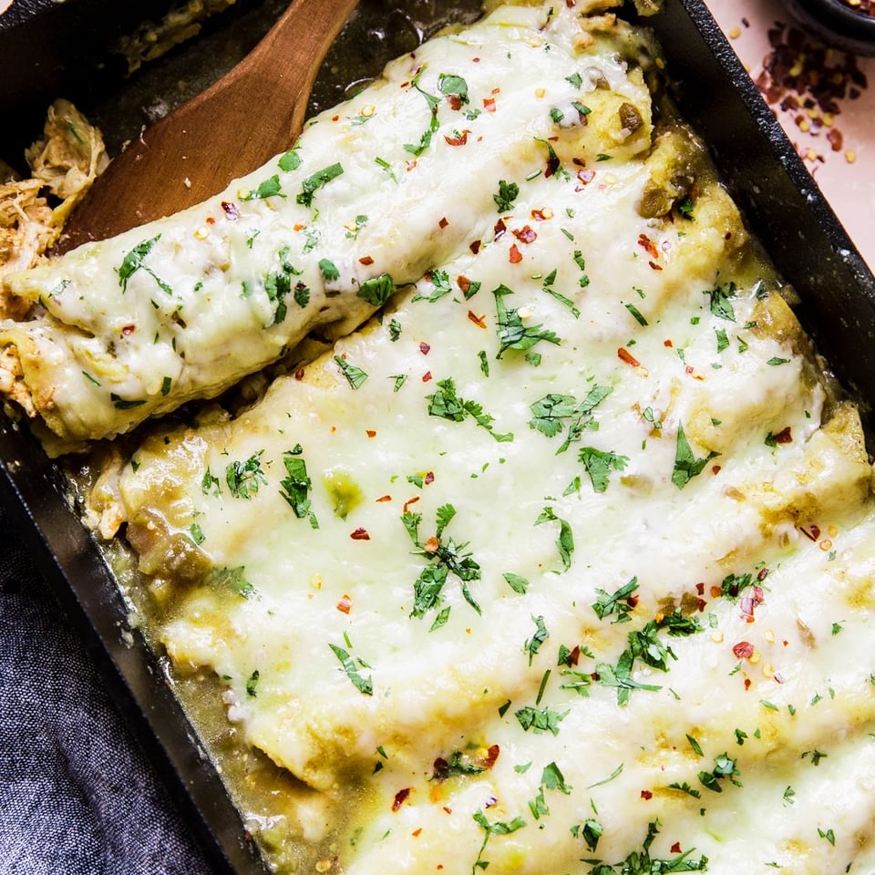 Green Chicken Enchiladas