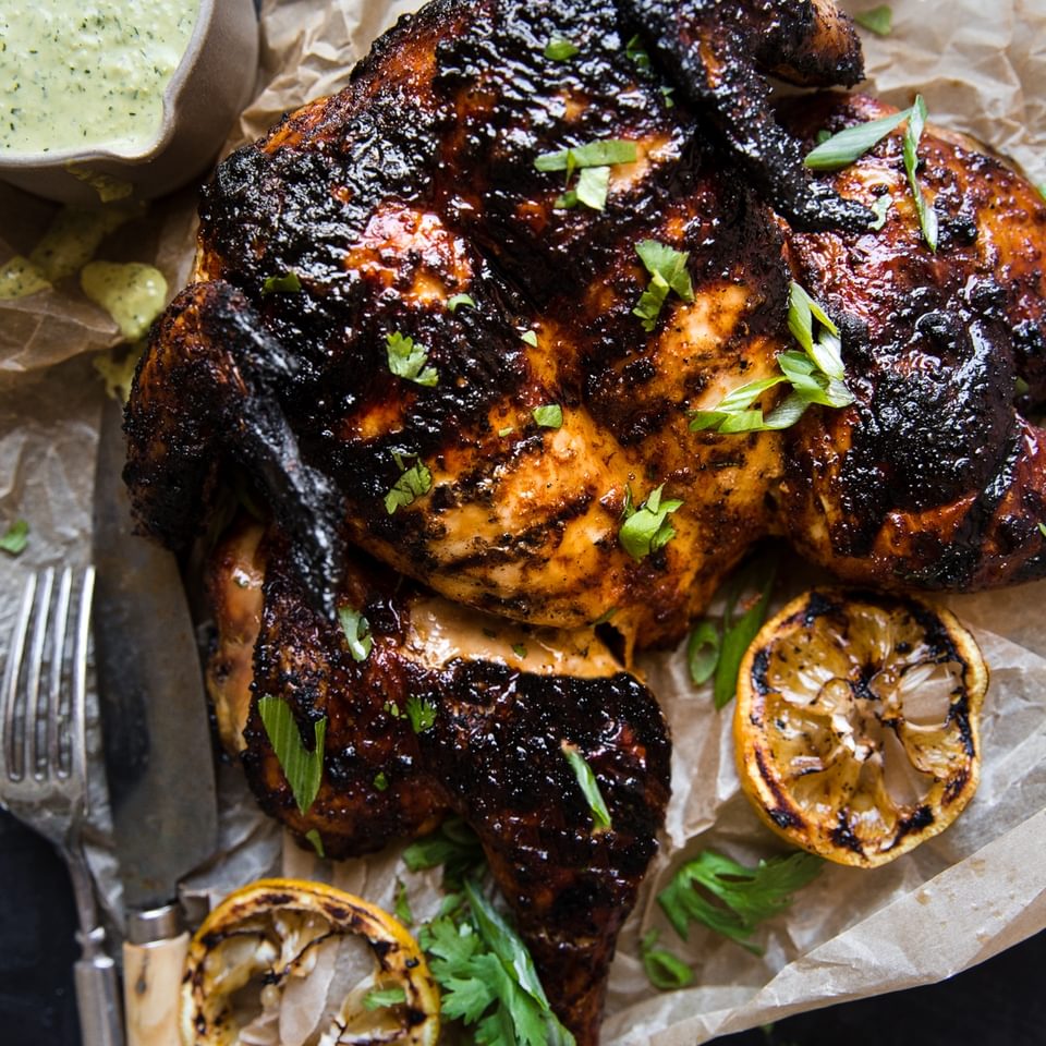 Spatchcocked Grilled Chicken
