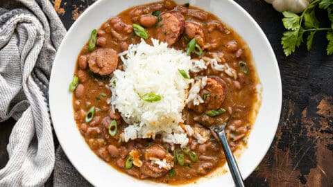 Louisiana Style Red Beans and Rice with Sausage