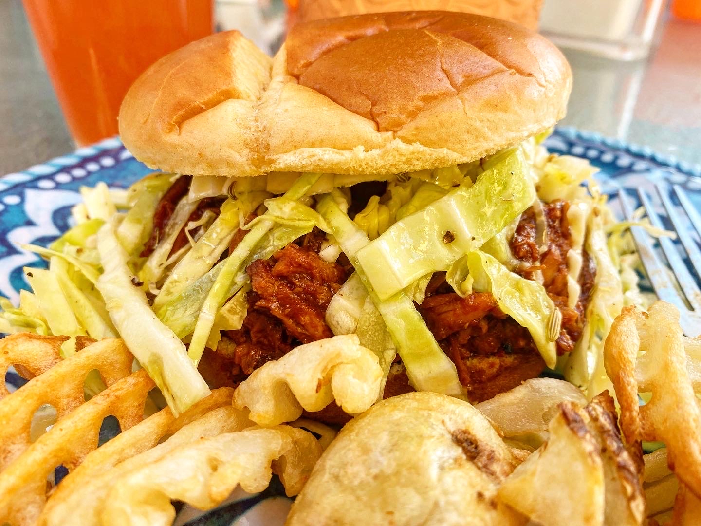 Bbq chicken sandwiches and simple slaw 