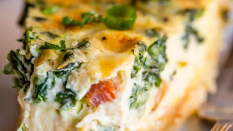 Easy Quiche Recipe With Bacon and Spinach