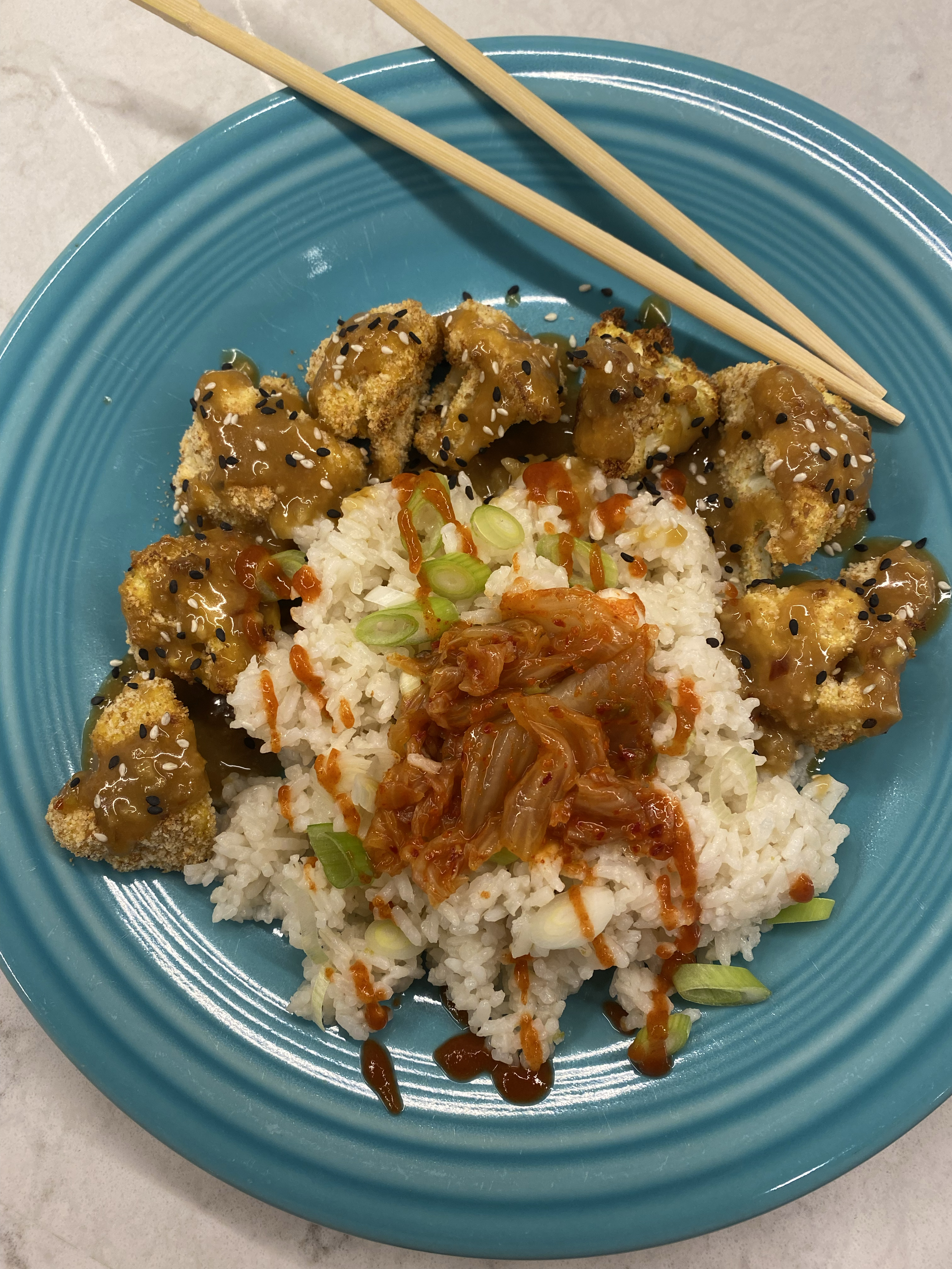Baked Sesame Orange Cauliflower