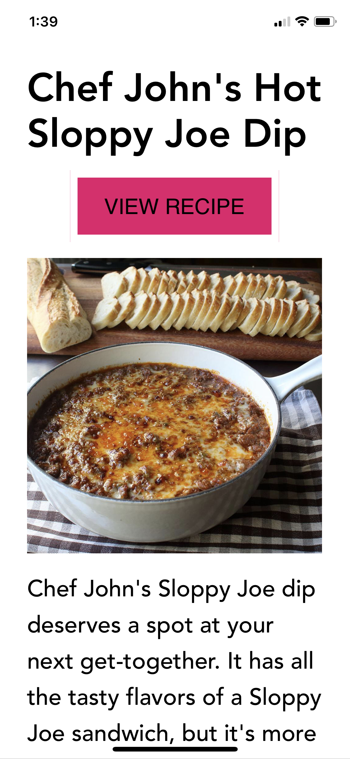 Chef John's Hot Sloppy Joe Dip