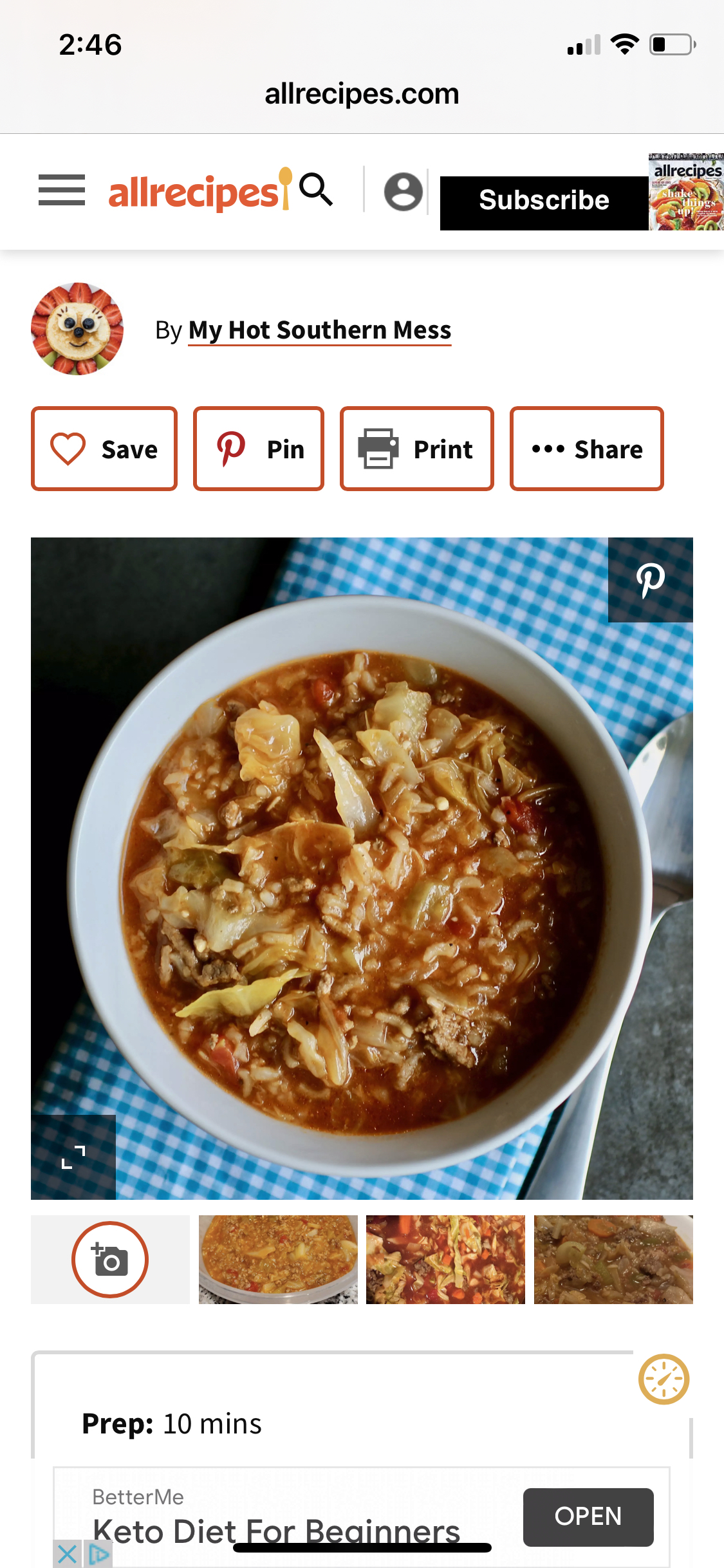 Instant Pot&reg; Cabbage Roll Soup