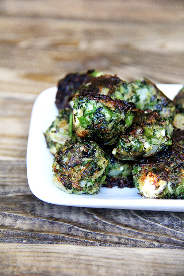 Fried Green Meatless Balls