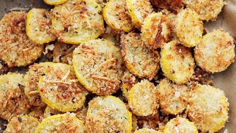 Garlic Parmesan Yellow Squash Chips