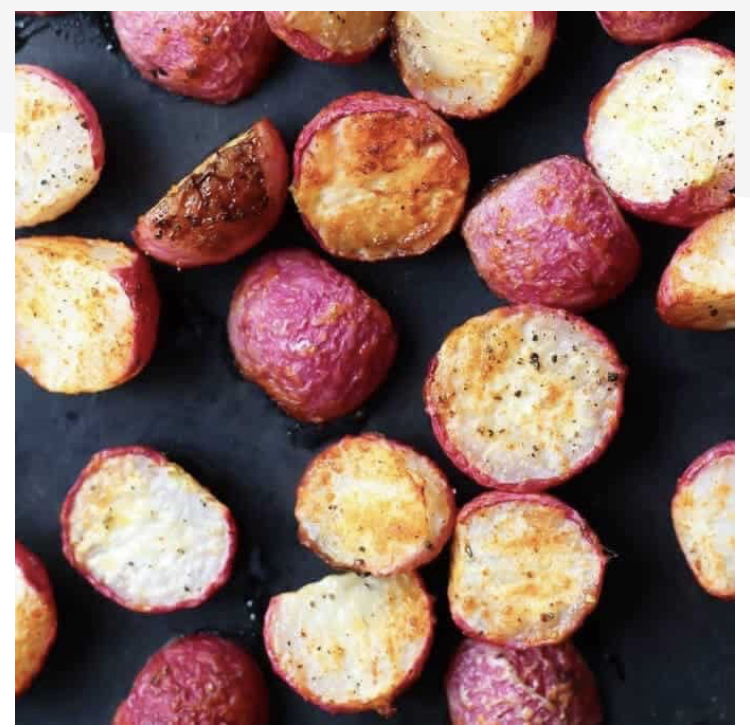 Garlic Roasted Radishes 