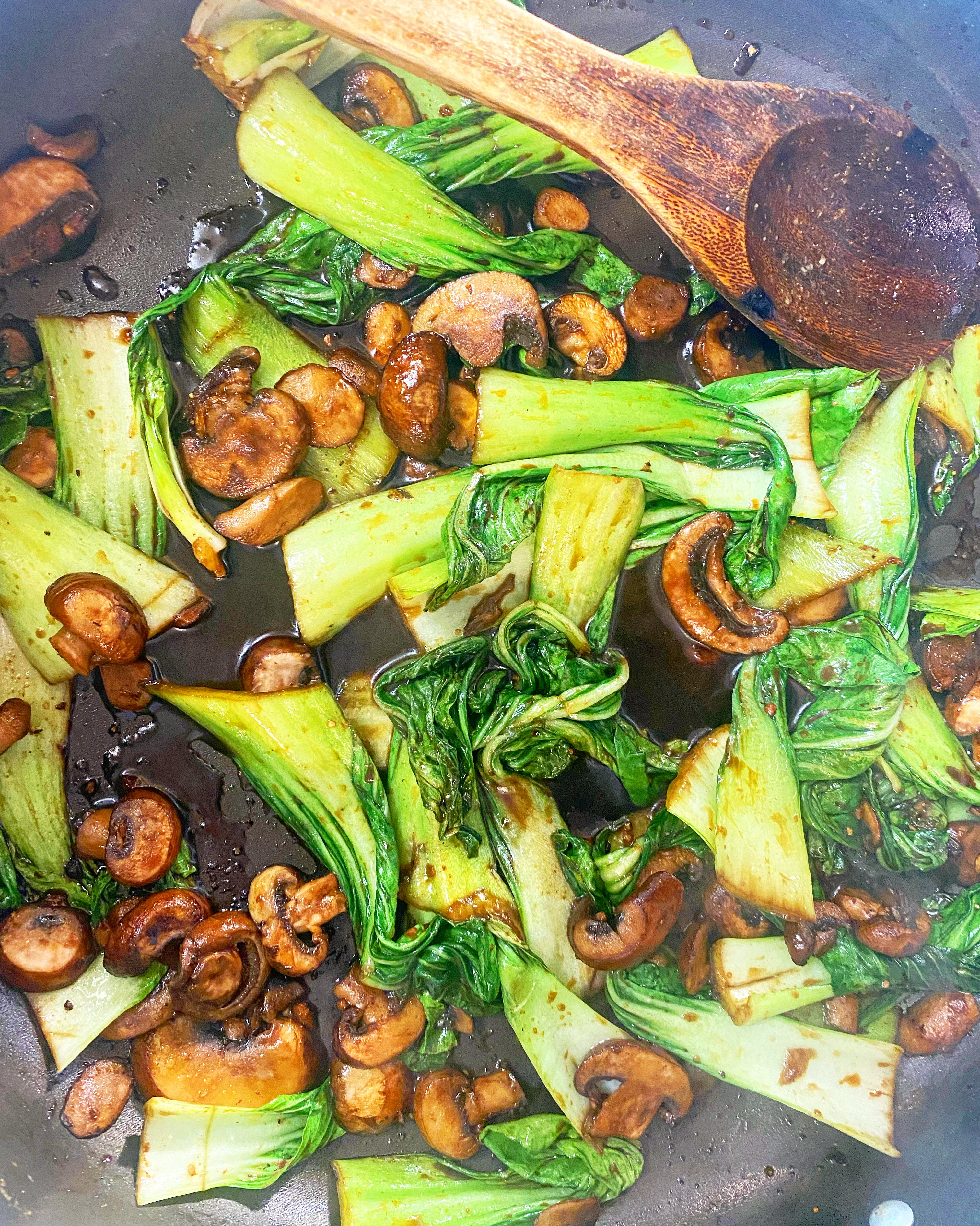 Baby bok choy with Mushrooms