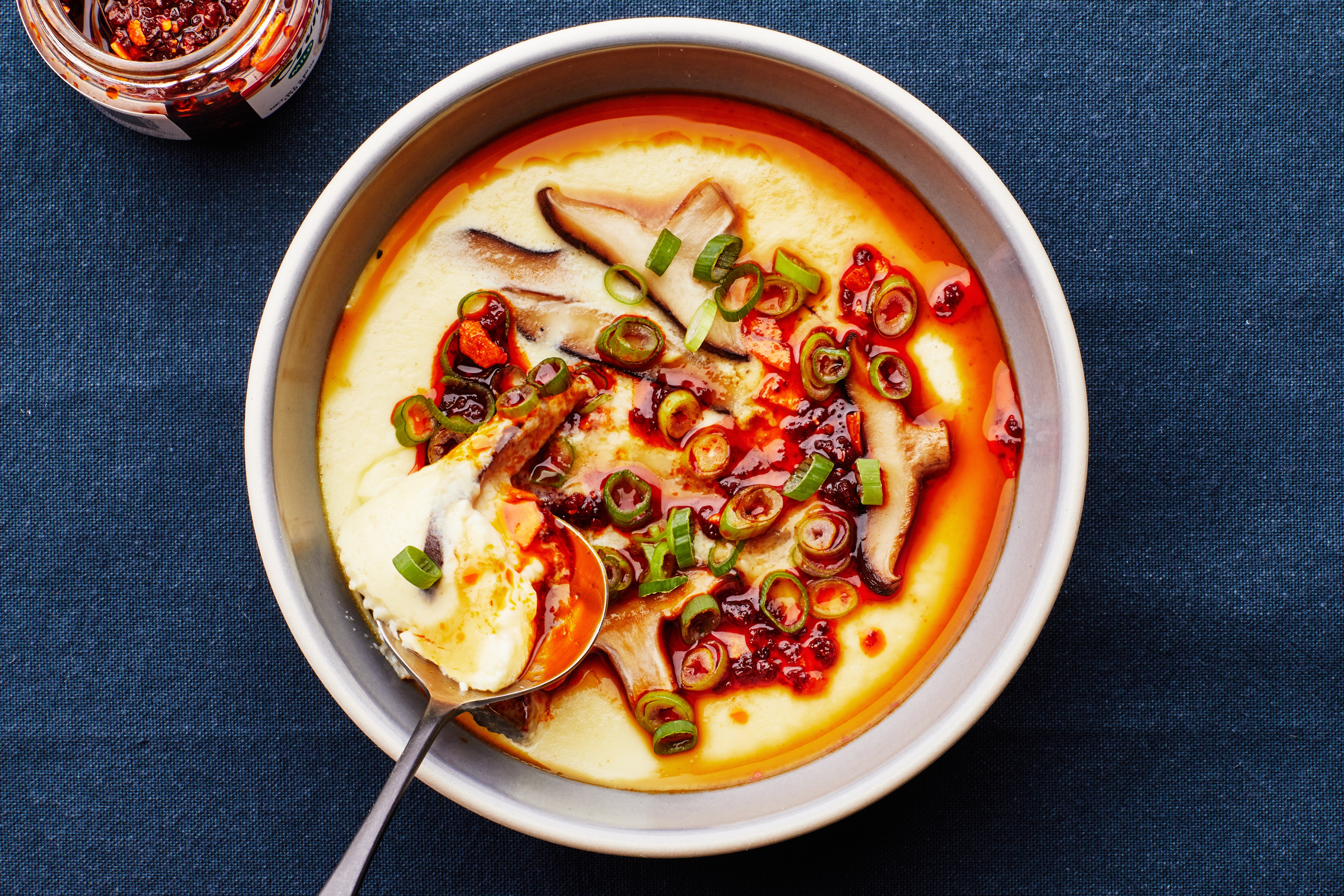 Silky Steamed Eggs With Mushrooms