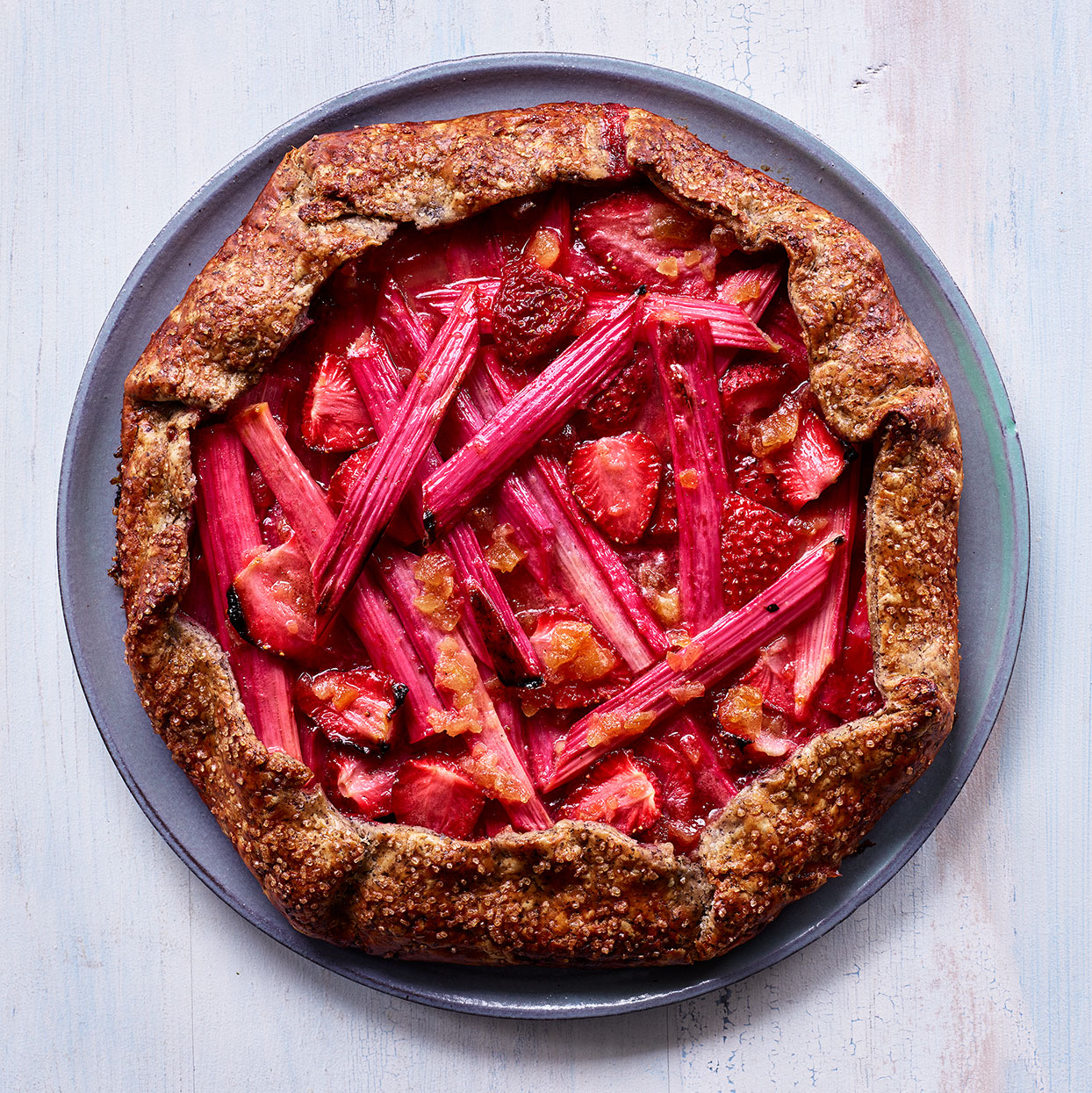 Rhubarb-Strawberry Galette