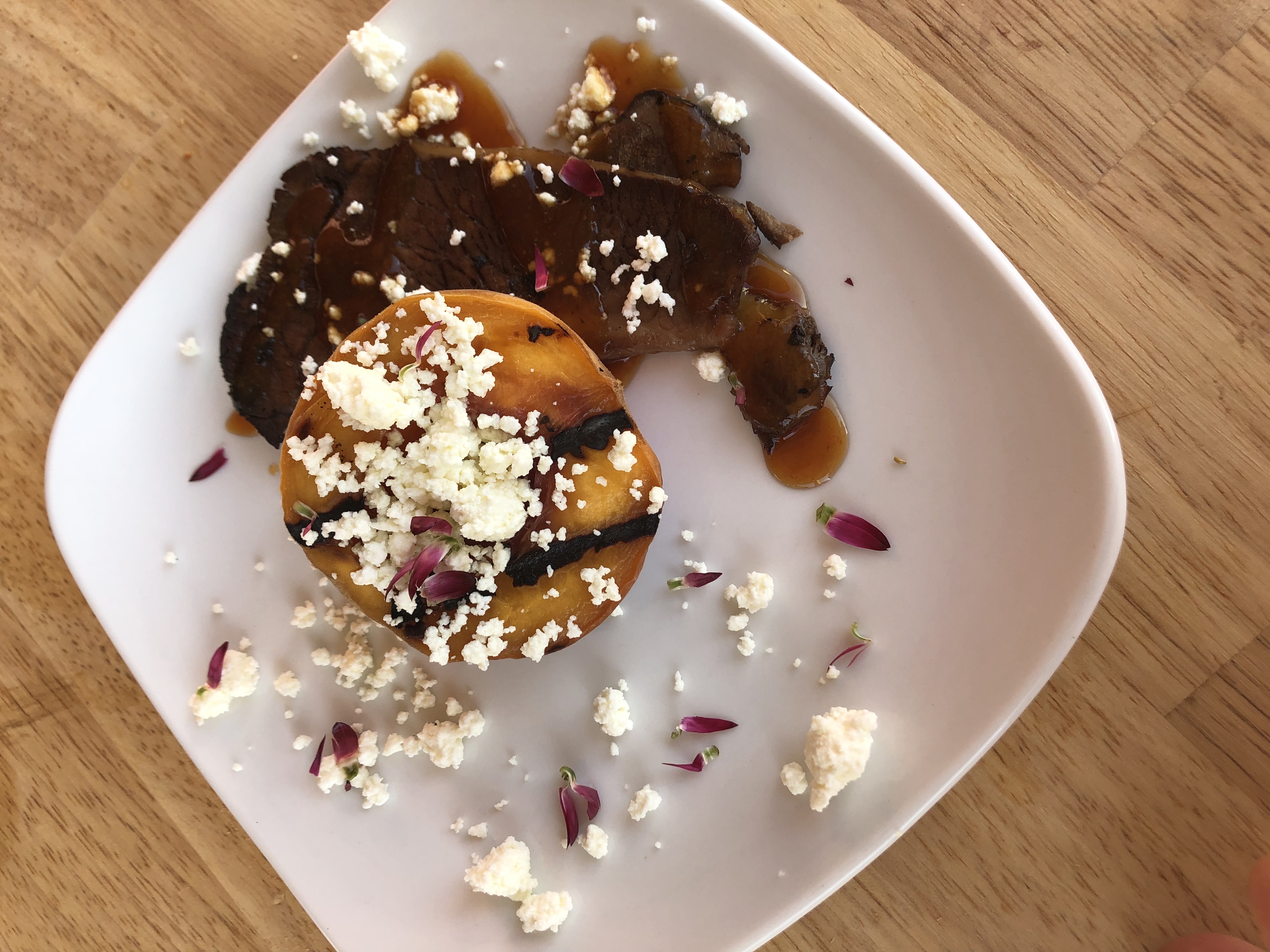 Smoked Bison Brisket and Sorghum BBQ