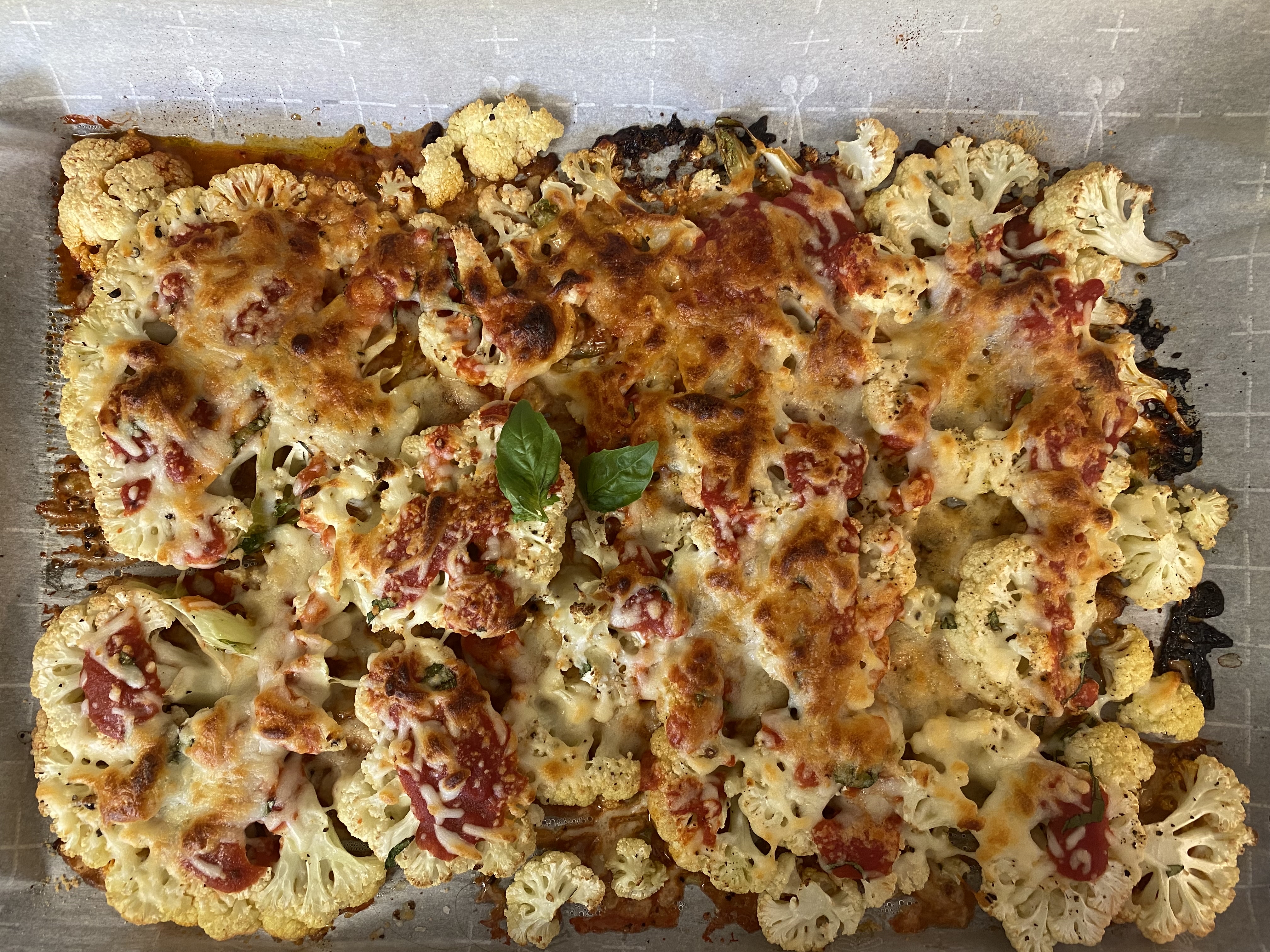 Baked Cauliflower Parmasean 