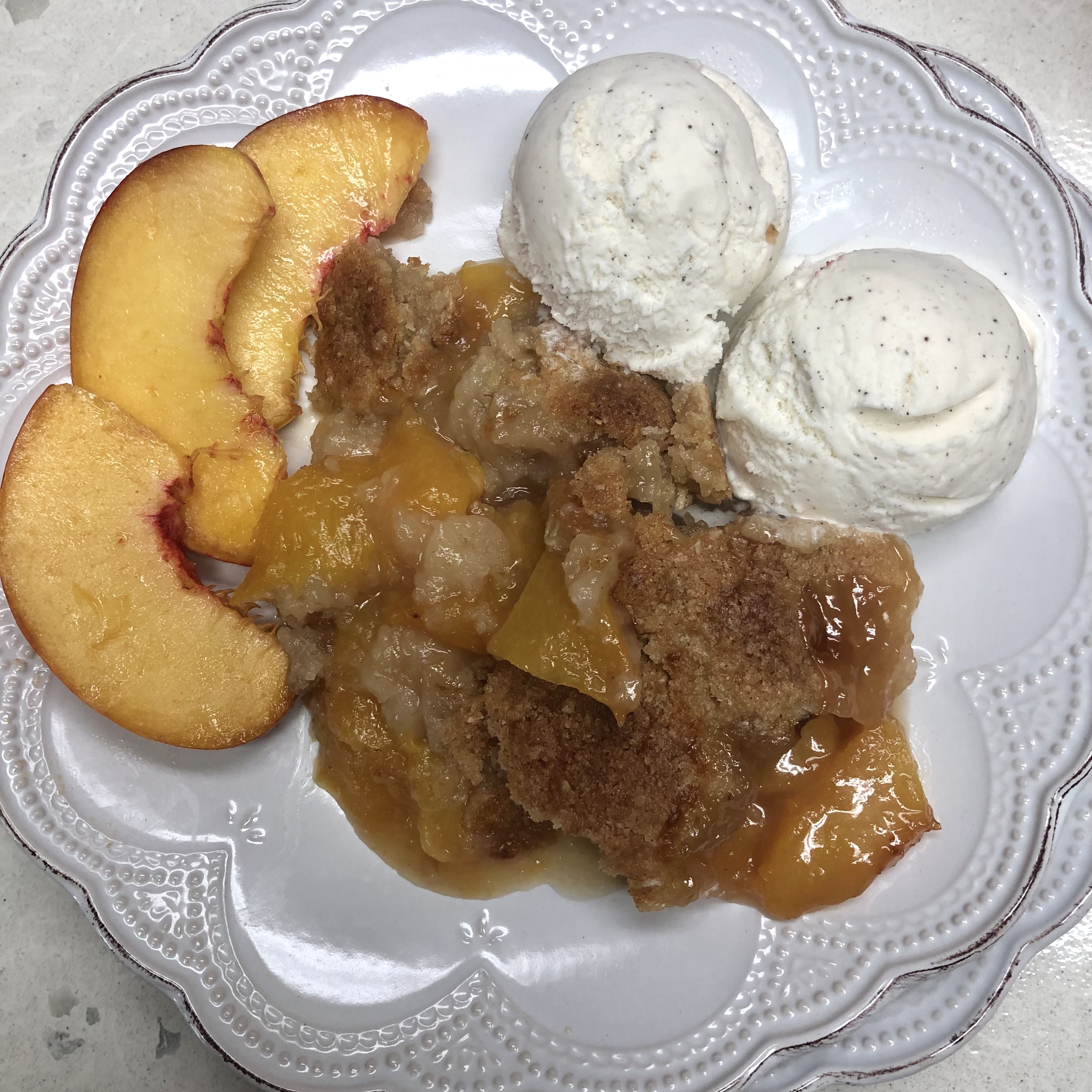 Dairy Free Peach Cobbler