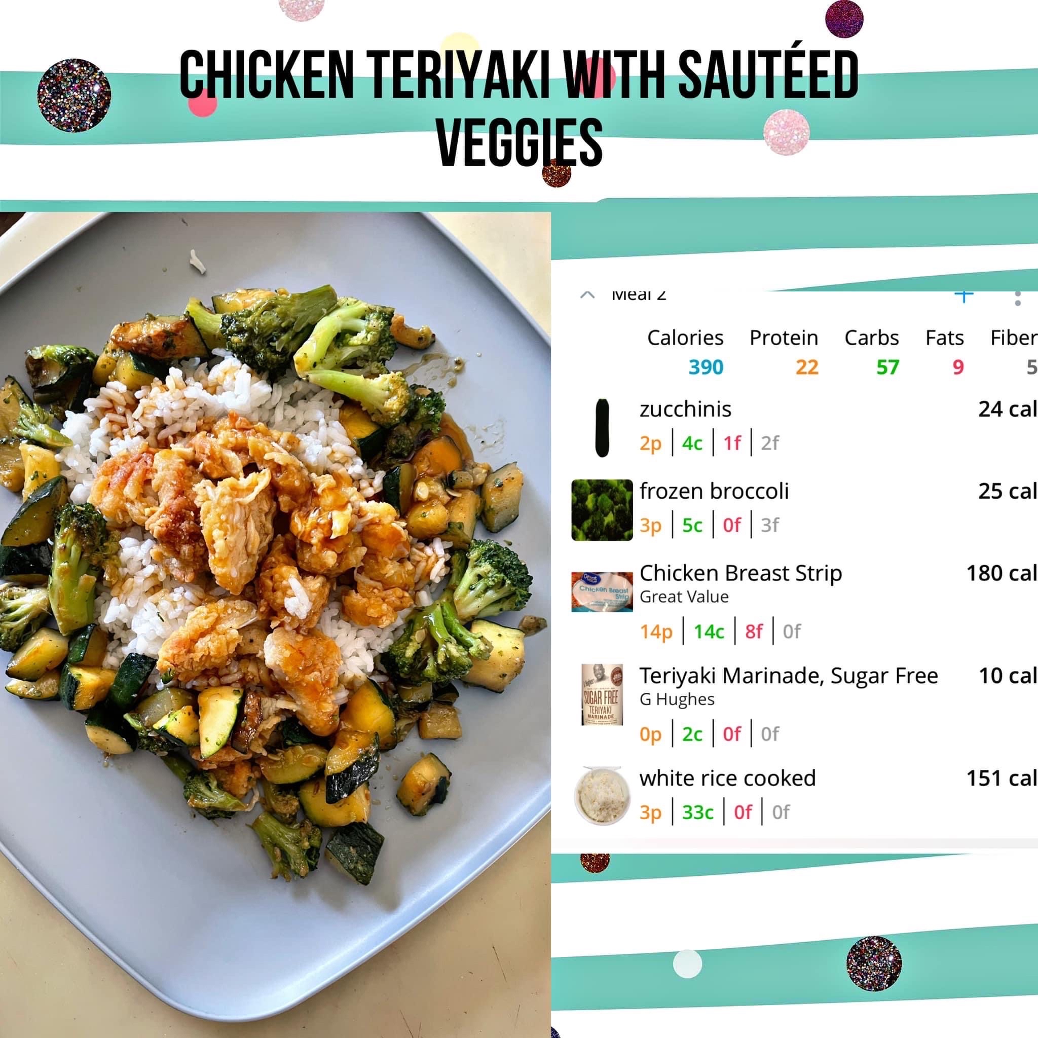 Chicken teriyaki with veggies