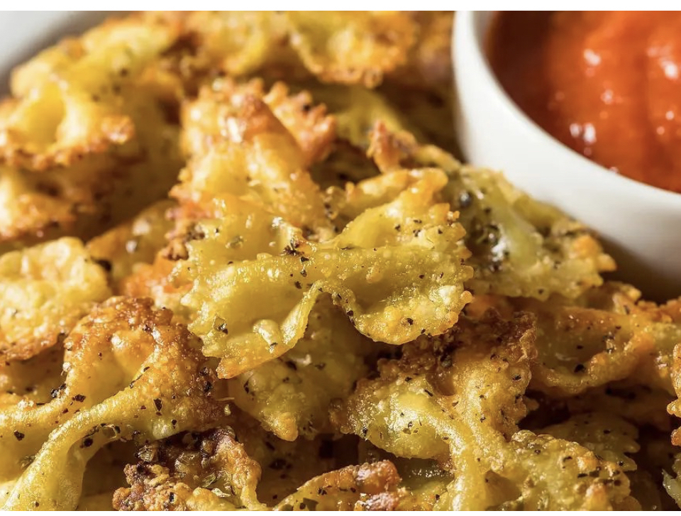 Crunchy Air Fryer Parmesan Pasta Chips