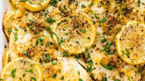 Lemon Garlic Butter Baked Fish