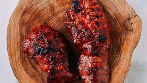 BBQ Char Siu Roast Pork on the Grill
