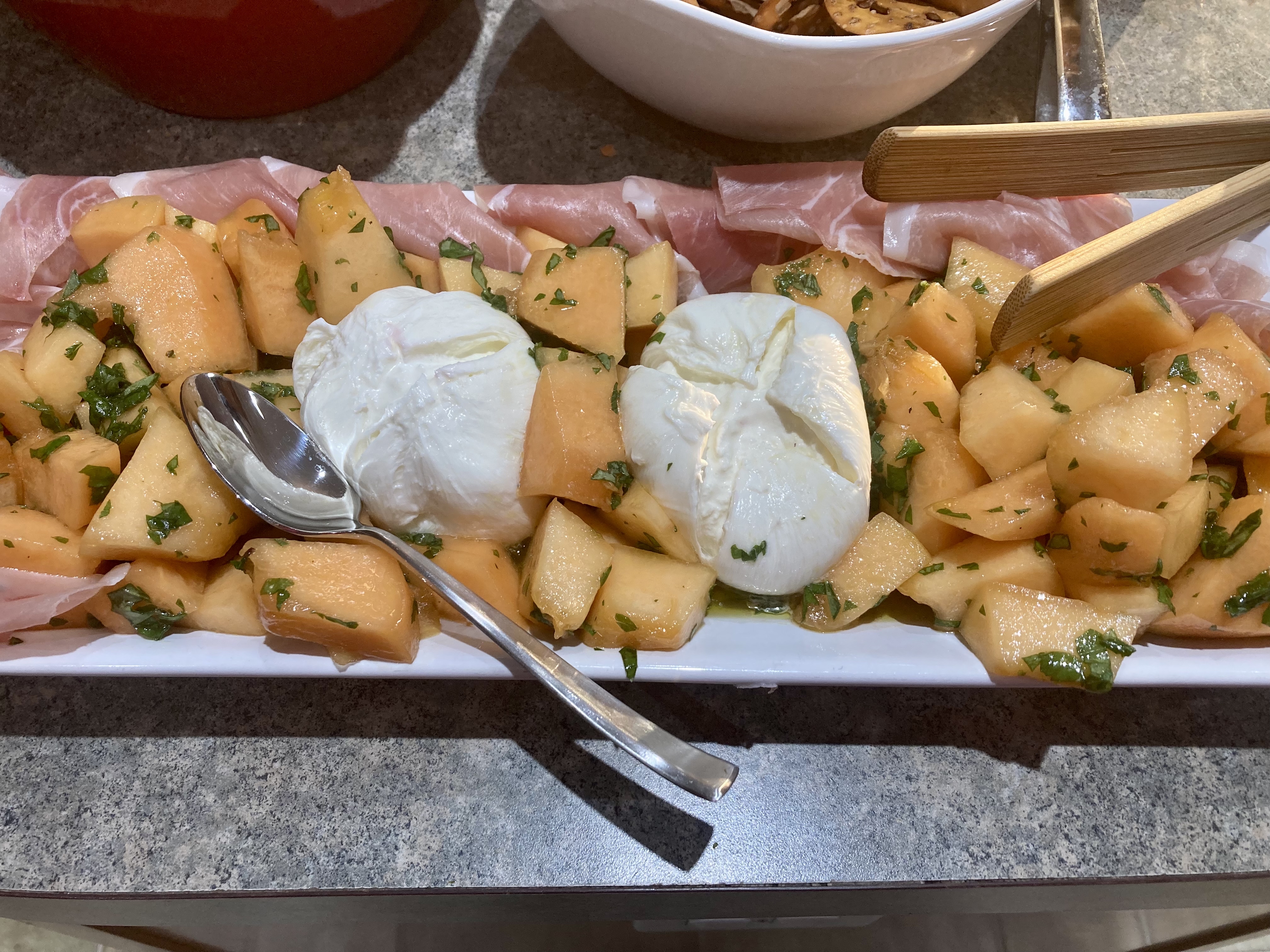 Prosciutto and Melon Burrata Salad