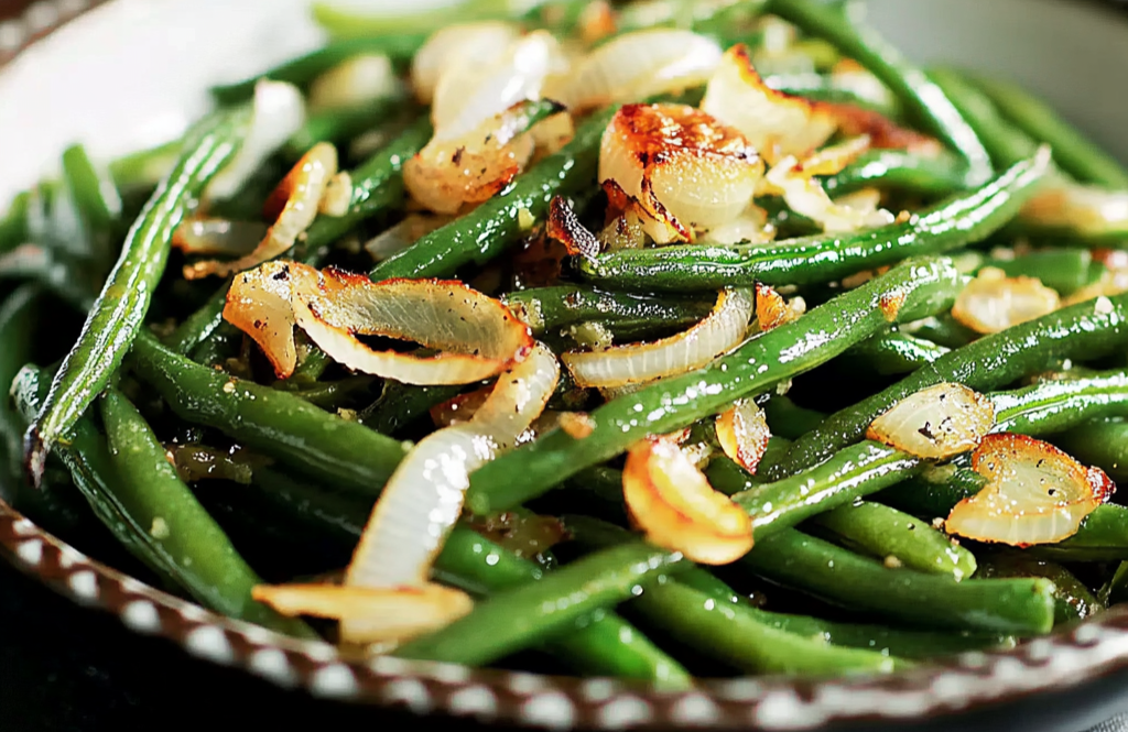 Roasted Green Beans and Shallots