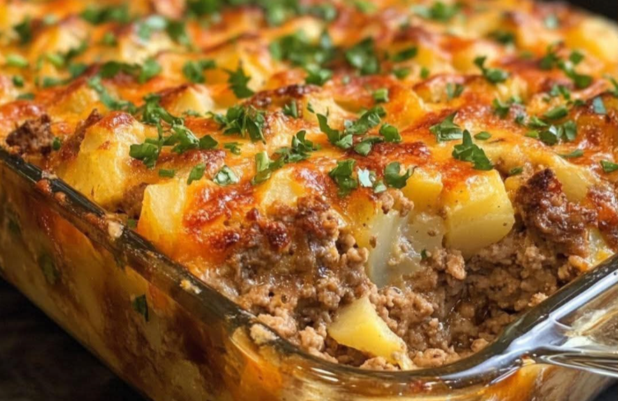 Loaded Potato & Meatloaf Casserole 