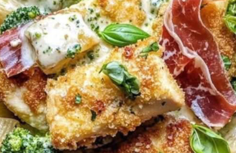 Parmesan Chicken Florentine and Broccoli Pasta