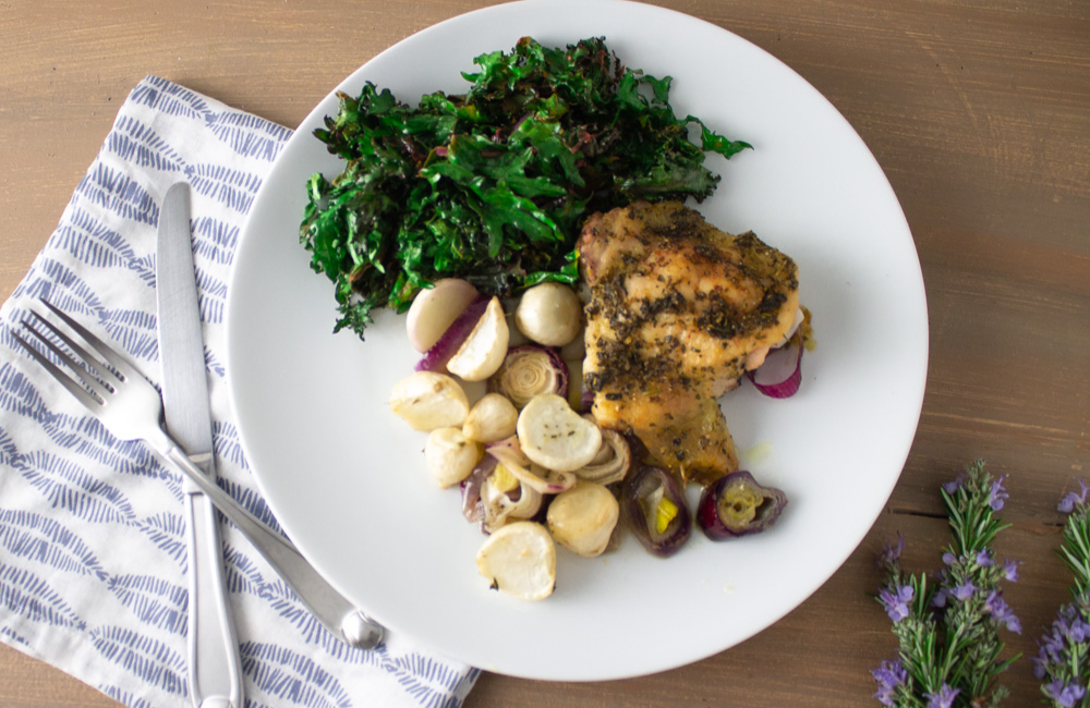 Spring Turnips with Herbed Chicken