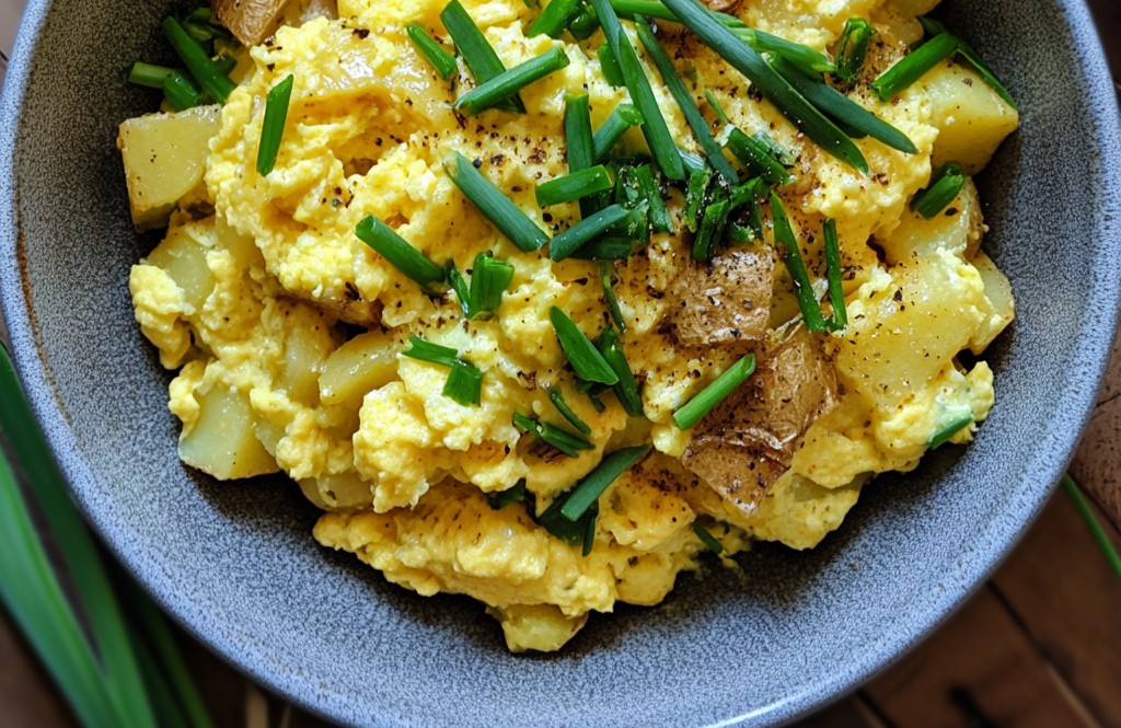 Potato and Duck Egg Scramble