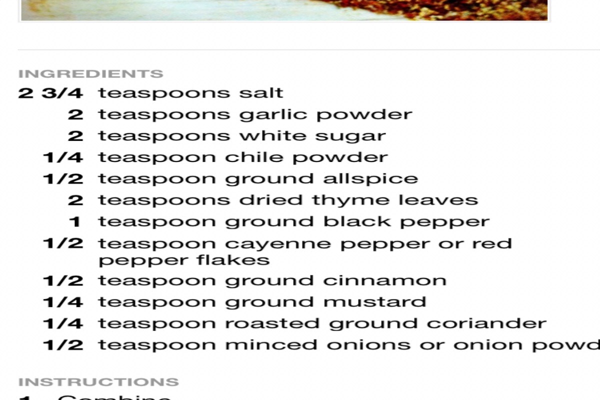 Jerk Seasoning